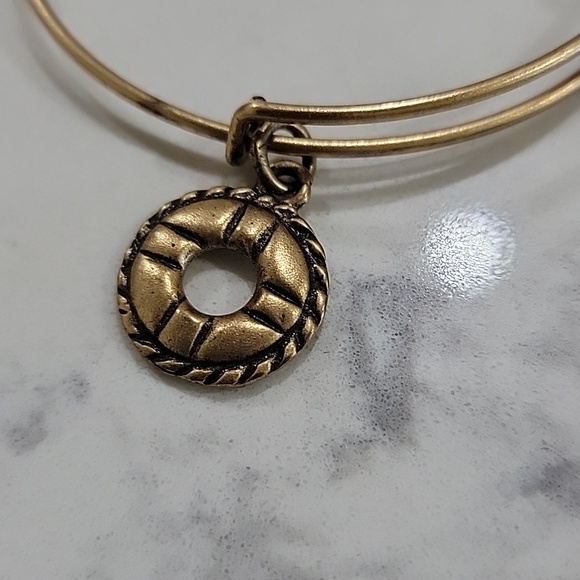Alex and Ani Gold and Silver Anchor & Lifebuoy Charm Expandable Bangle Set - Picture 2 of 12